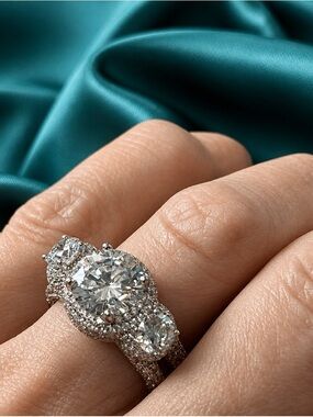 Stunning Swarovski-Grade Austrian Crystals, 925 Sterling Silver. Brand new!